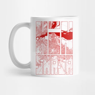 Kinshasa, DR Congo City Map Typography - Oriental Mug